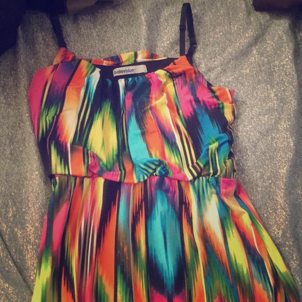 Rainbow mini dress